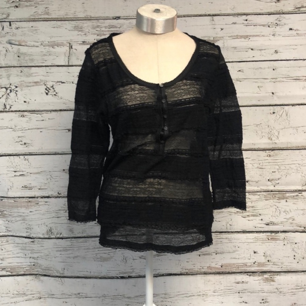 Elena Gilbert -Ralph Lauren Denim & Supply Sheer Top EUC